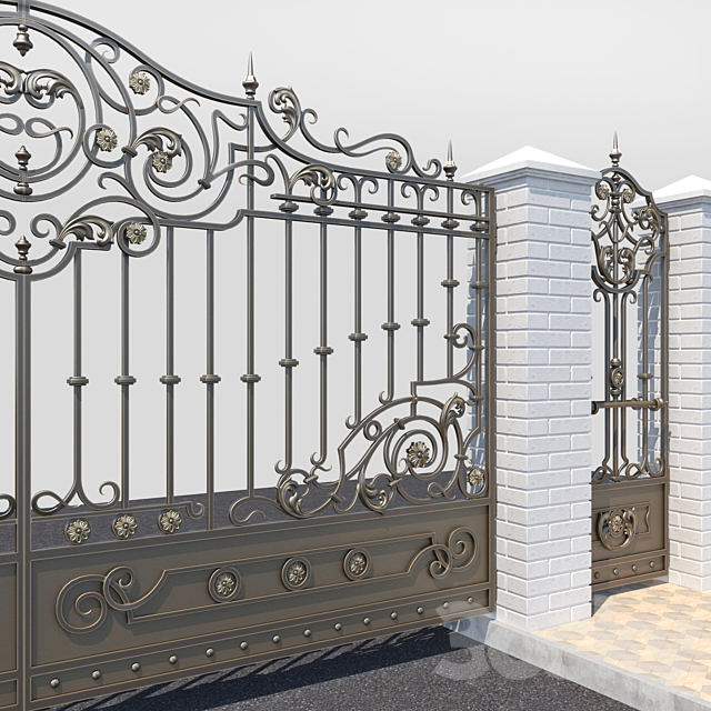 Forged gates 2252 3DS Max Model - thumbnail 3