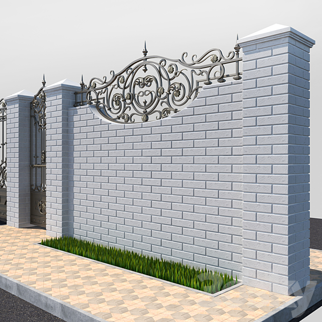 Forged gates 2252 3DS Max Model - thumbnail 4