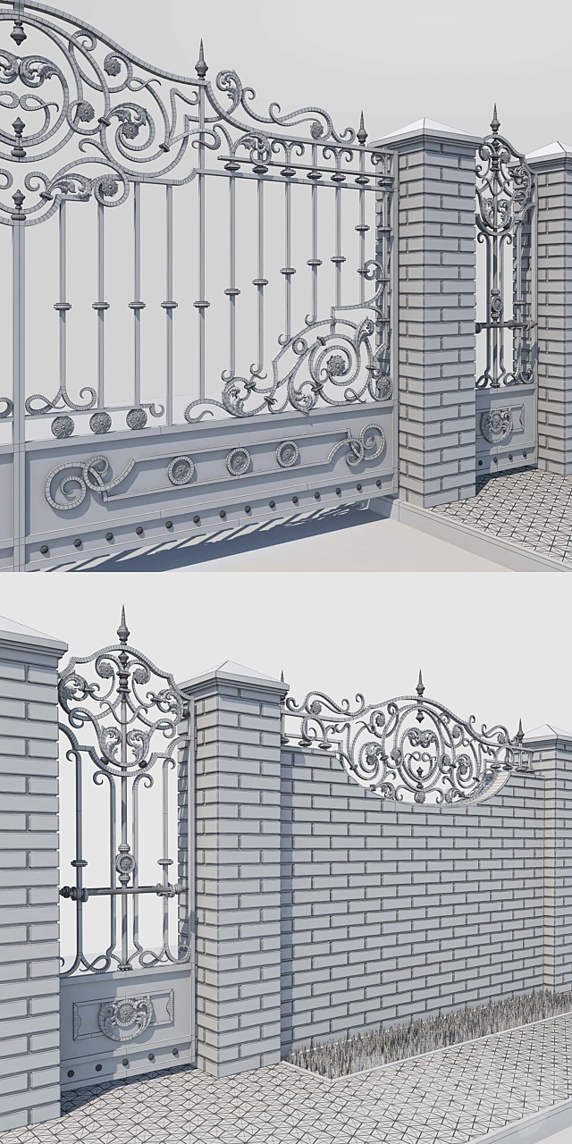 Forged gates 2252 3DS Max Model - thumbnail 5