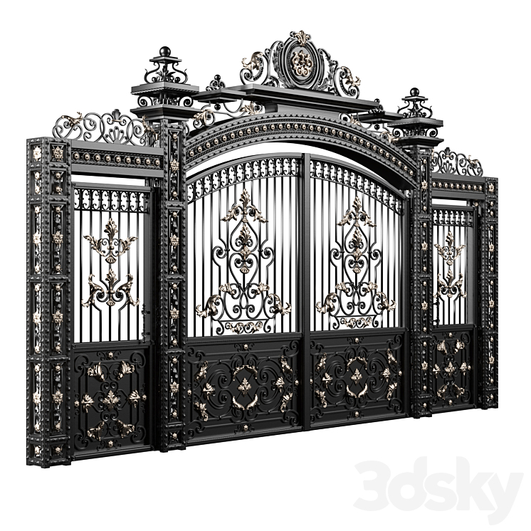 Forged gates 3DS Max - thumbnail 1