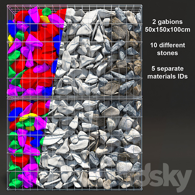 Gabion Classic Stone 3DSMax File - thumbnail 3