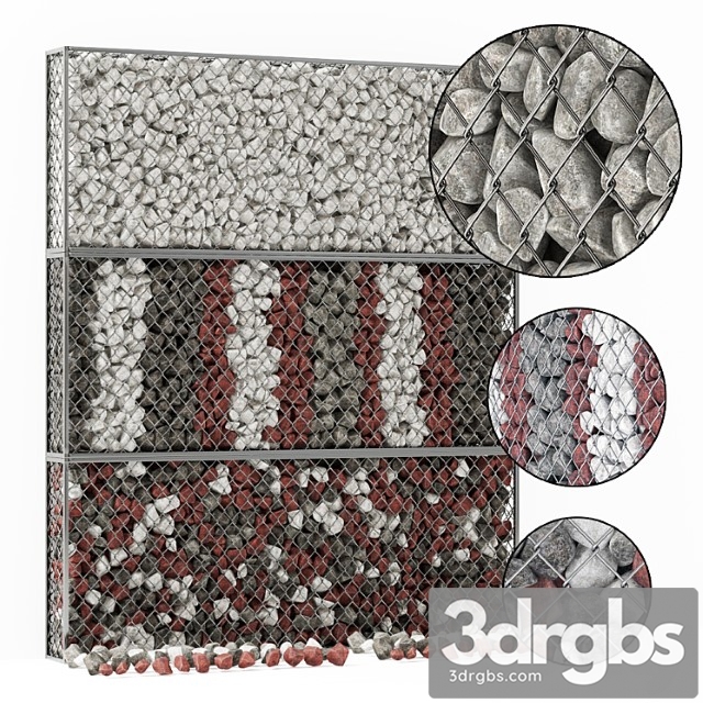 Gabion Medium Stone Color 3dsmax Download - thumbnail 1