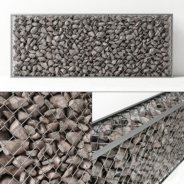 Gabion rock stone _ Gabion rock rock 3ds Max - thumbnail 1