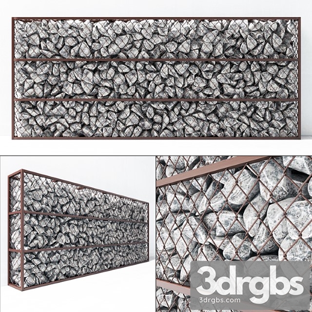 Gabion Stone Big 3dsmax Download - thumbnail 1