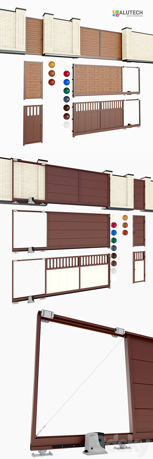 Gate alutech 1 3ds Max - thumbnail 2