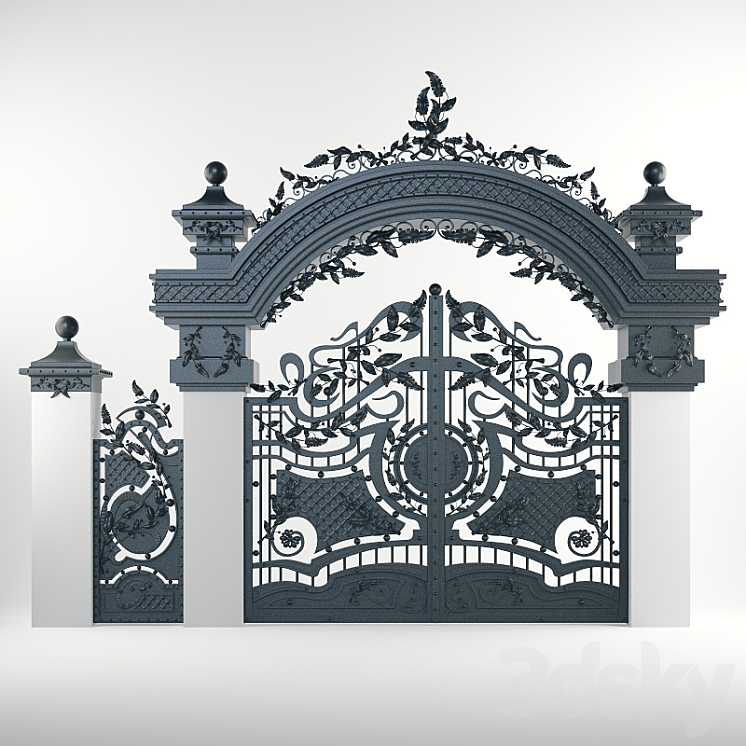 Gate Forged Arched 3DS Max - thumbnail 2