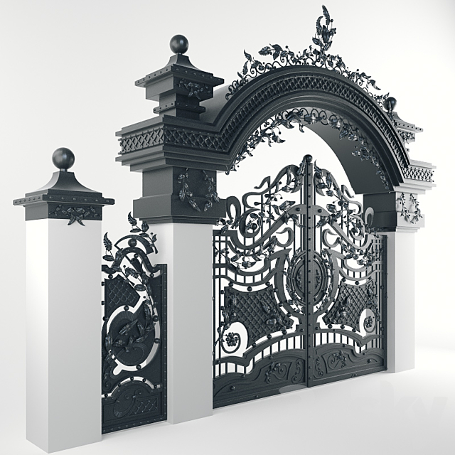 Gate Forged Arched 3DSMax File - thumbnail 1