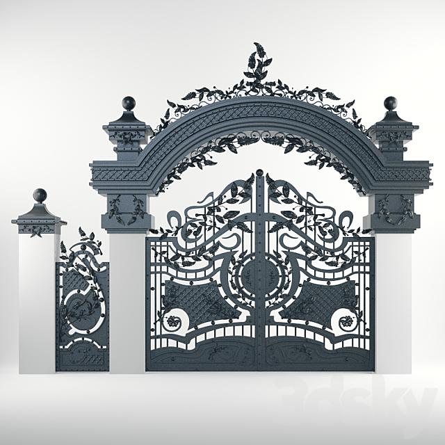 Gate Forged Arched 3DSMax File - thumbnail 2