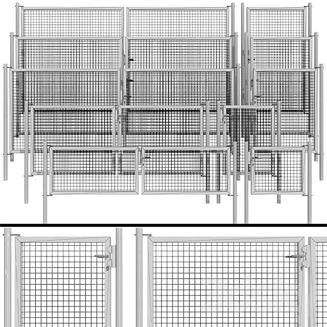 Gate wicket 3DS Max Model - thumbnail 2