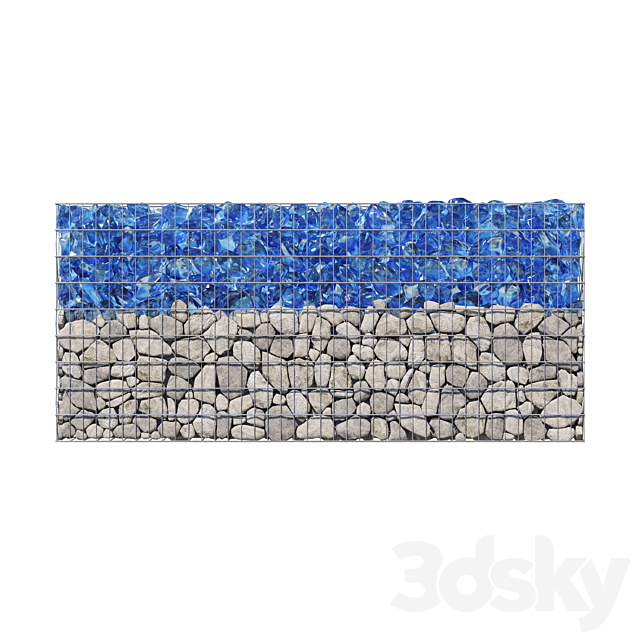 Glass gabion_3 3ds Max - thumbnail 2