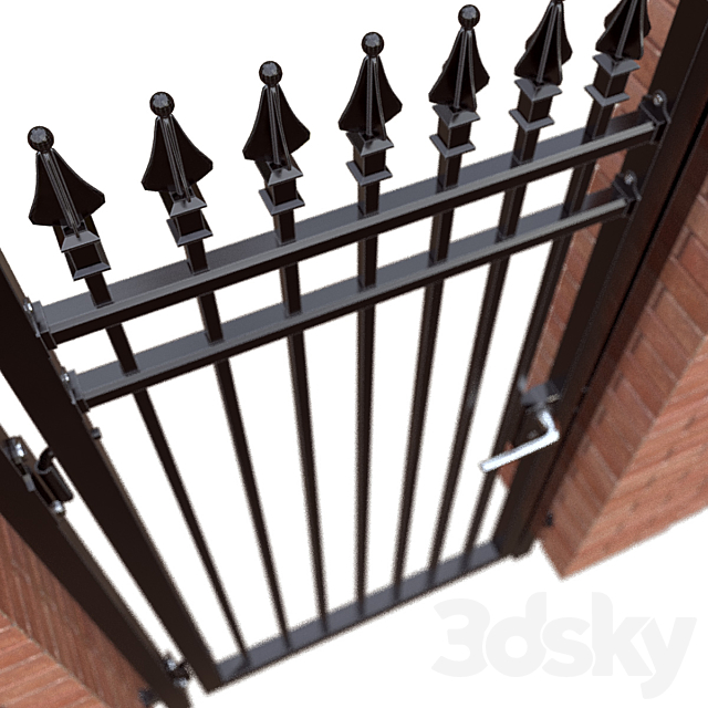 Iron fence set – classic 3DS Max Model - thumbnail 5