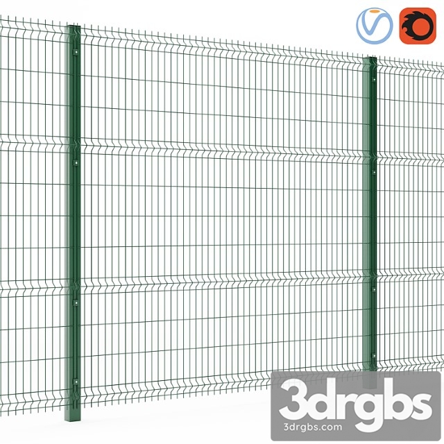 Metal fence 3d 3dsmax Download - thumbnail 1