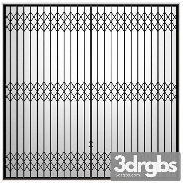 Metal Sliding Lattice Accordion Screen Type 3dsmax Download - thumbnail 1