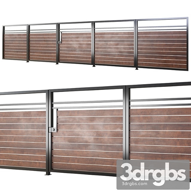 Modern Fence 3 3dsmax Download - thumbnail 1