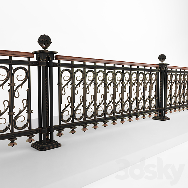 railing 1166 3ds Max - thumbnail 1