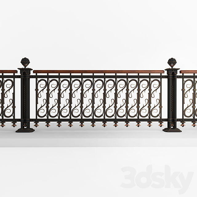 railing 1166 3ds Max - thumbnail 2