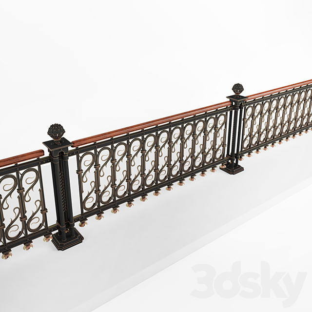 railing 1166 3ds Max - thumbnail 3