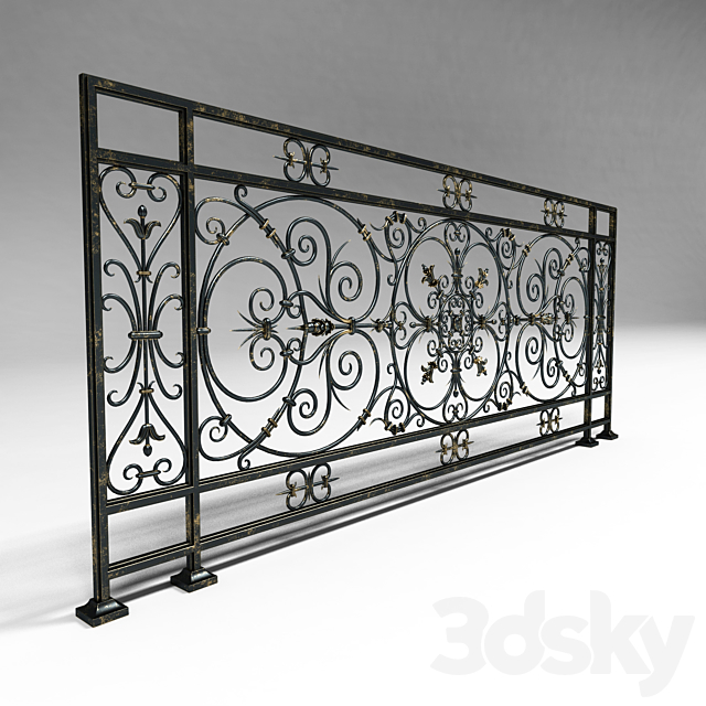 railings 7474 3DS Max Model - thumbnail 2