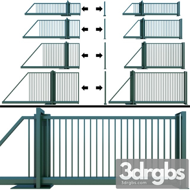 Sliding Gate Wicket 3dsmax Download - thumbnail 1