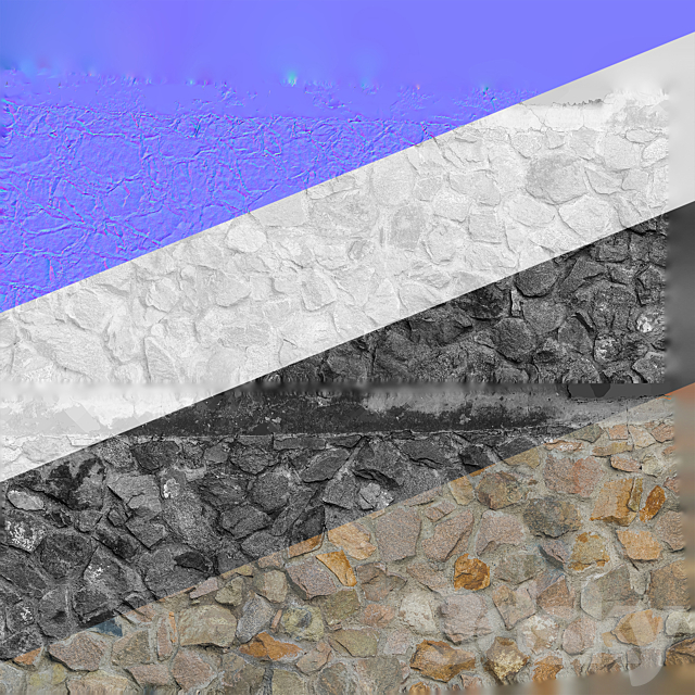 Stone fence_3 3DS Max Model - thumbnail 4