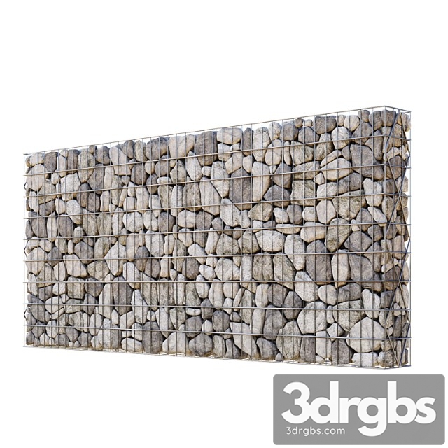 Stone gabion fence 3dsmax Download - thumbnail 1