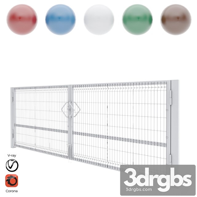 Swing gates 3d 1550 3dsmax Download - thumbnail 1