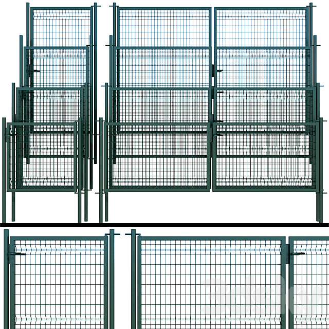 Swing gates. wicket 3DSMax File - thumbnail 1