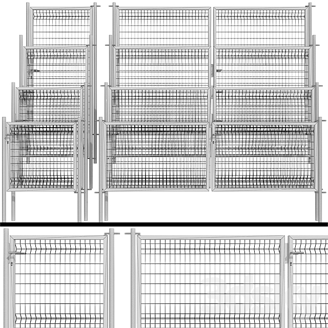 Swing gates. wicket 3DSMax File - thumbnail 2