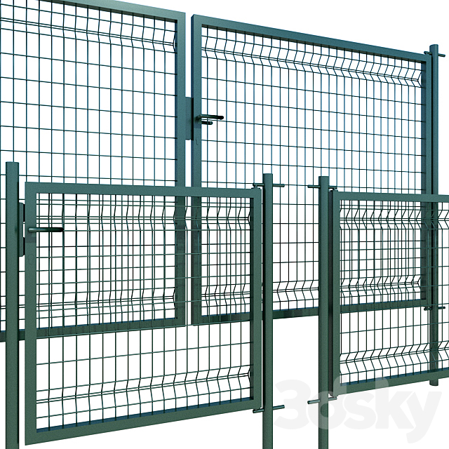 Swing gates. wicket 3DSMax File - thumbnail 3