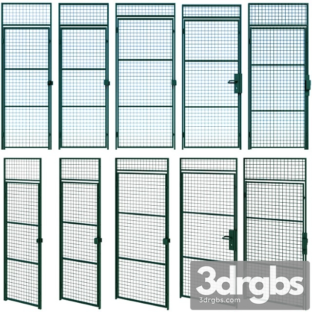 Swing Metal Metal Door 3dsmax Download - thumbnail 1