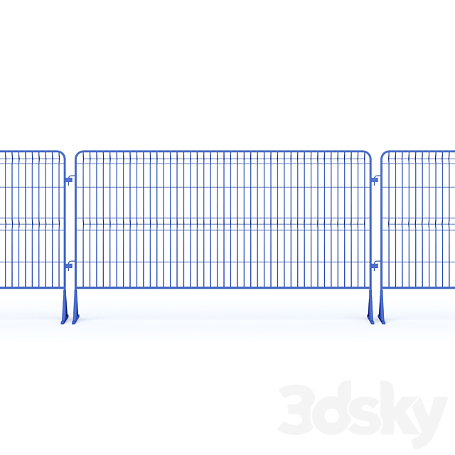 Temporary fencing for construction sites 3ds Max - thumbnail 3