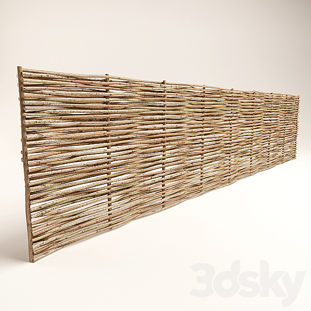 Wicker fence 3DSMax File - thumbnail 1