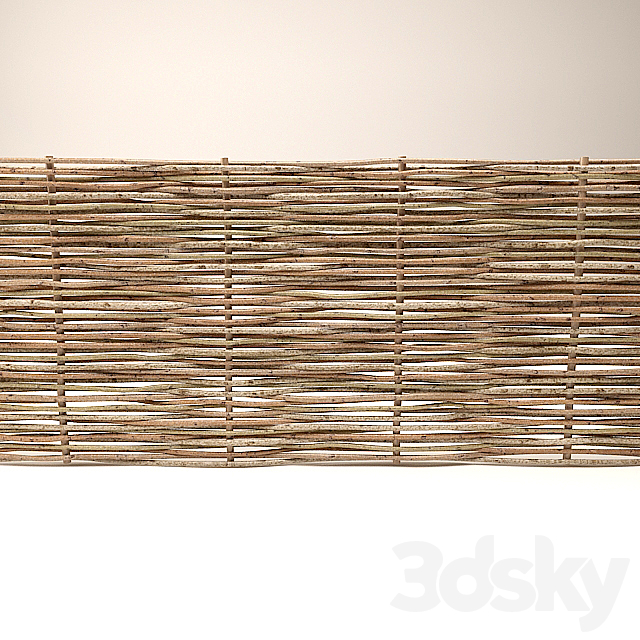 Wicker fence 3DSMax File - thumbnail 2