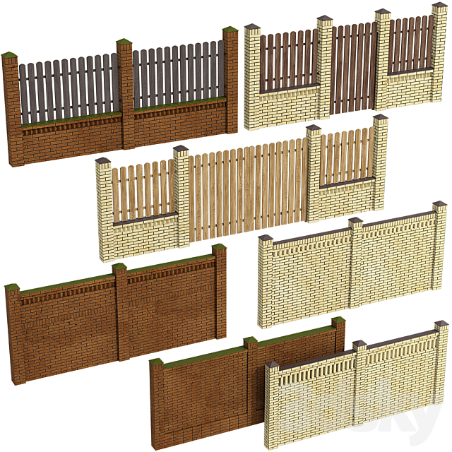 Wicket gate fence 3ds Max - thumbnail 1