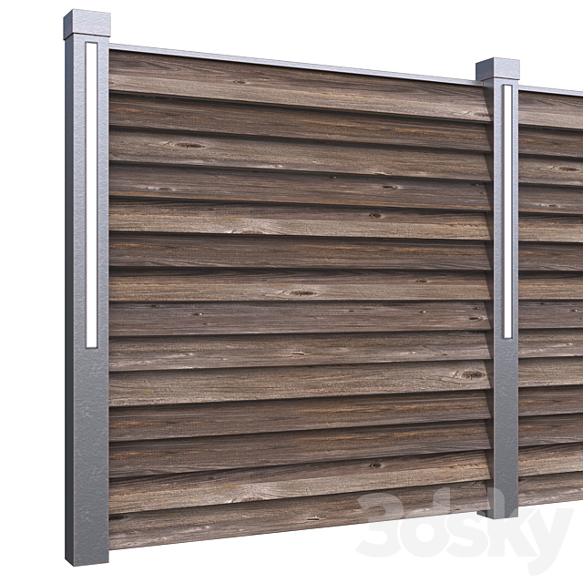 Wooden fence 3DSMax File - thumbnail 2