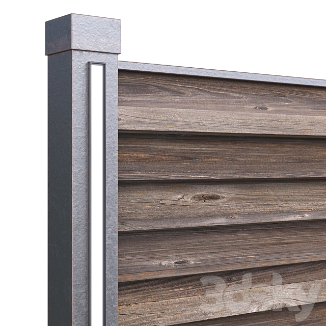 Wooden fence 3DSMax File - thumbnail 3