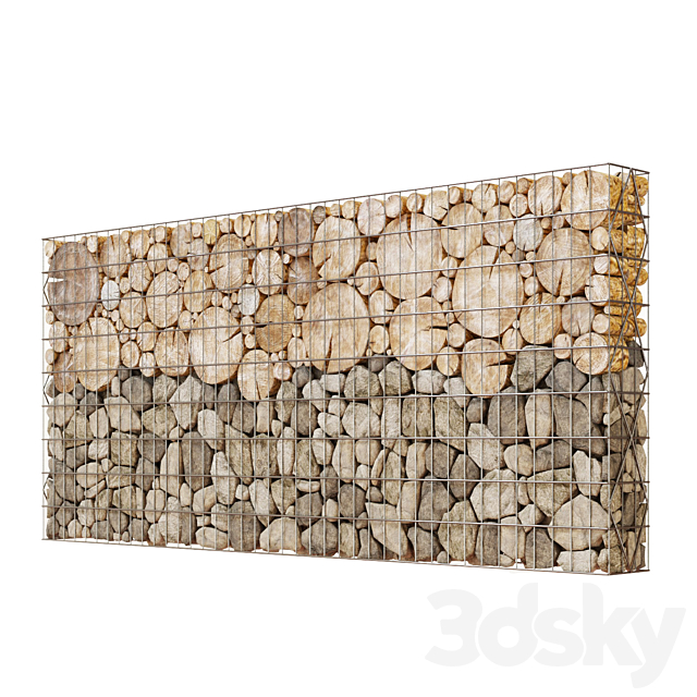 Wooden gabion 1 3DSMax File - thumbnail 1