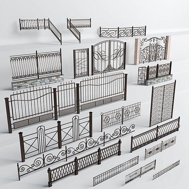 Wrought iron fences 3DSMax File - thumbnail 1