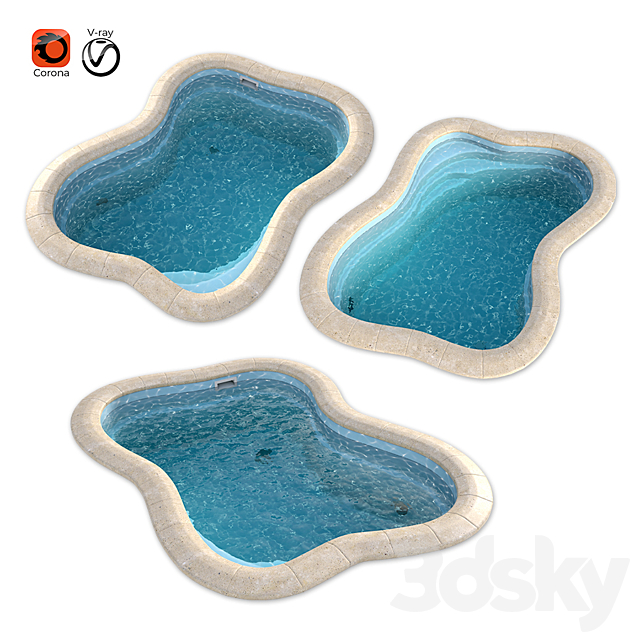 3d model of composite pool Florent 3DSMax File - thumbnail 2