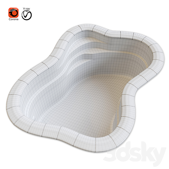 3d model of composite pool Florent 3DSMax File - thumbnail 4