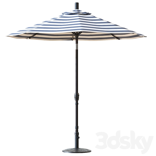 9′ Market Sun Umbrella Allmodern 3ds Max - thumbnail 2