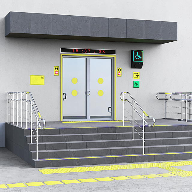 Adaptation of the entrance to the building for the disabled. Part 2 3DSMax File - thumbnail 3