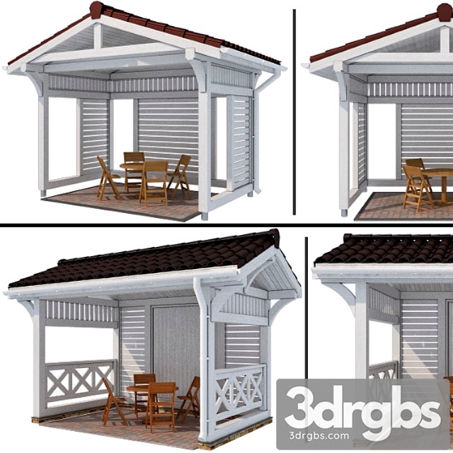 Arbor In A Modern Style 2 Options 3dsmax Download - thumbnail 1