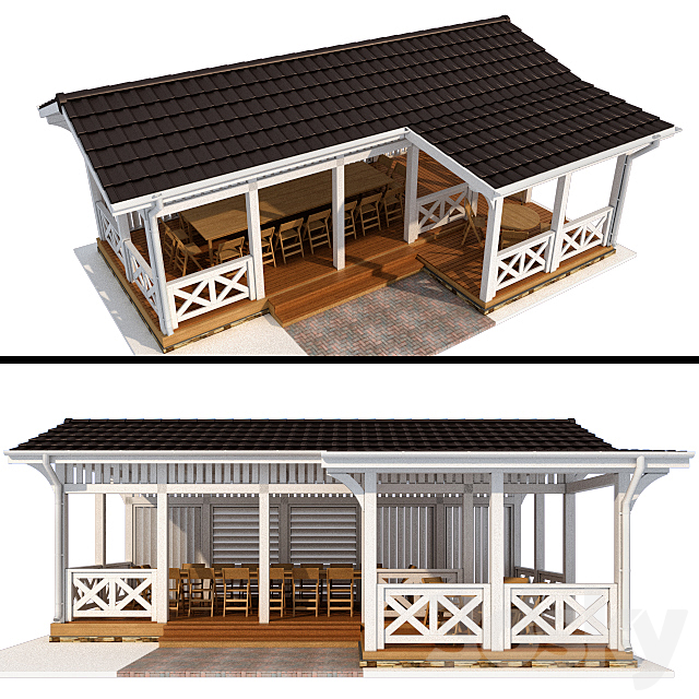 Arbor in a modern style 3DSMax File - thumbnail 2