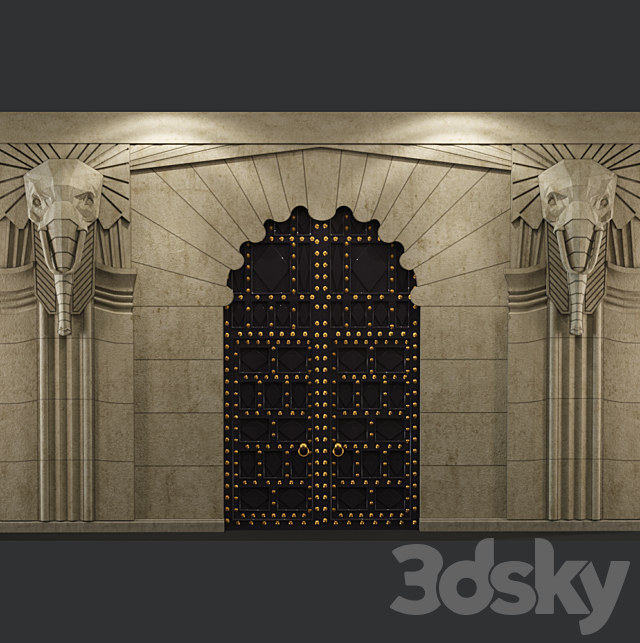 Art Deco Elephant 3DSMax File - thumbnail 1