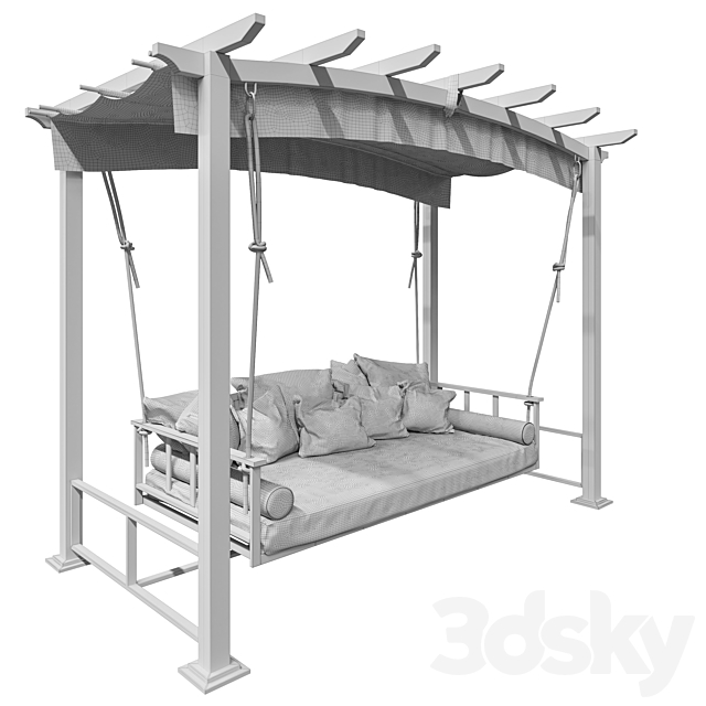 Atlanta Day Bed Garden Furniture Swing Seat  3ds Max - thumbnail 3