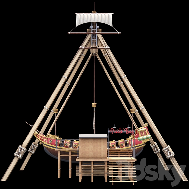 Attraction Pirate ship 3DSMax File - thumbnail 1