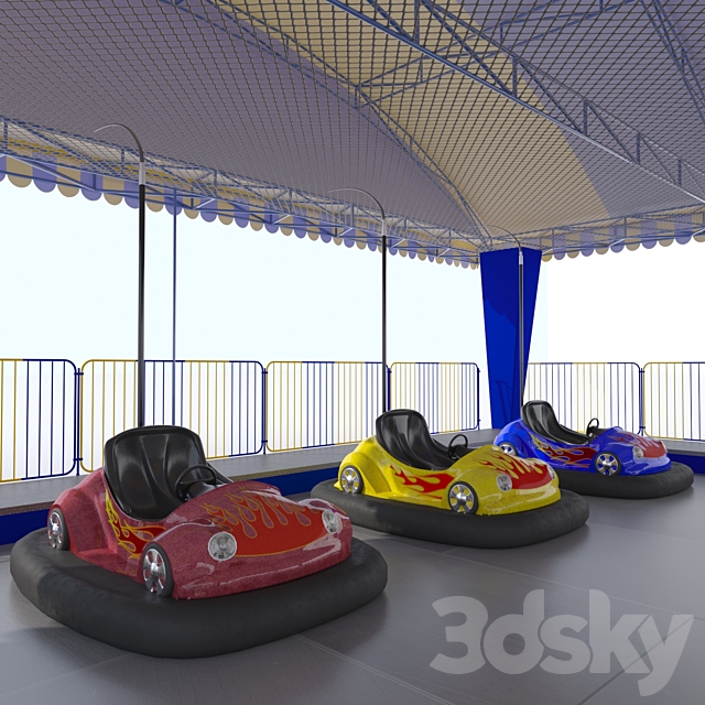 Autodrome “Bumper cars” 3ds Max - thumbnail 1