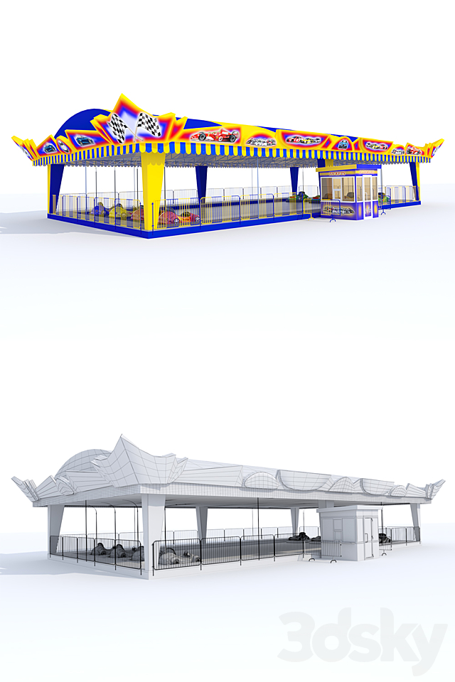 Autodrome “Bumper cars” 3ds Max - thumbnail 2