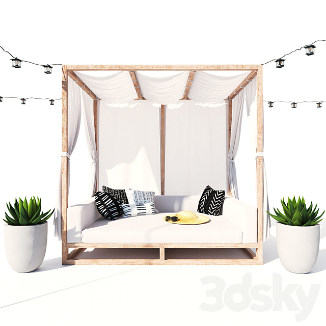 AVIARA CANOPY DAYBED 3DSMax File - thumbnail 1